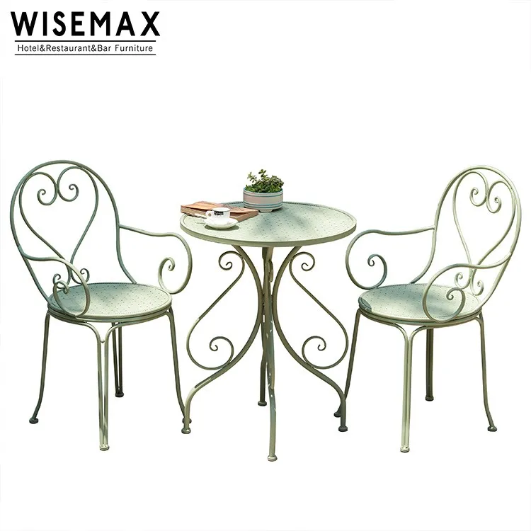 Metal French Style Vintage Outdoor Balcony Furniture Iron Table