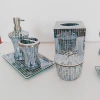 Graceful Glass Bathroom Accessories Set