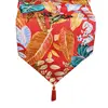 OEM & ODM blush 72 inch floral 100% polyester decorative long outdoor runners red sequin table runner