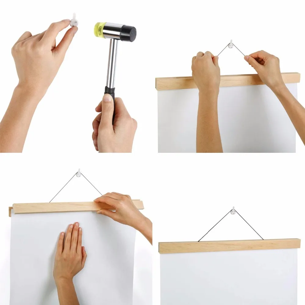 Artwork Wall Light Wood Poster Hanger Frame For