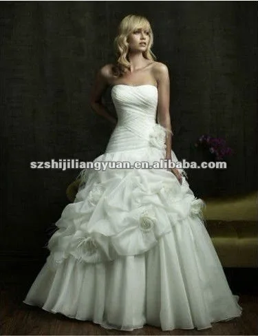 sj1096 white new design good quality low price bridal wedding dress