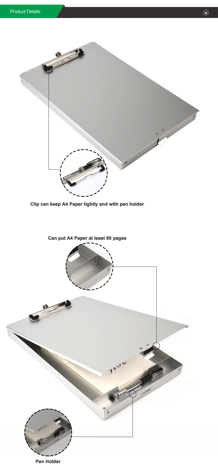 black metal clipboard