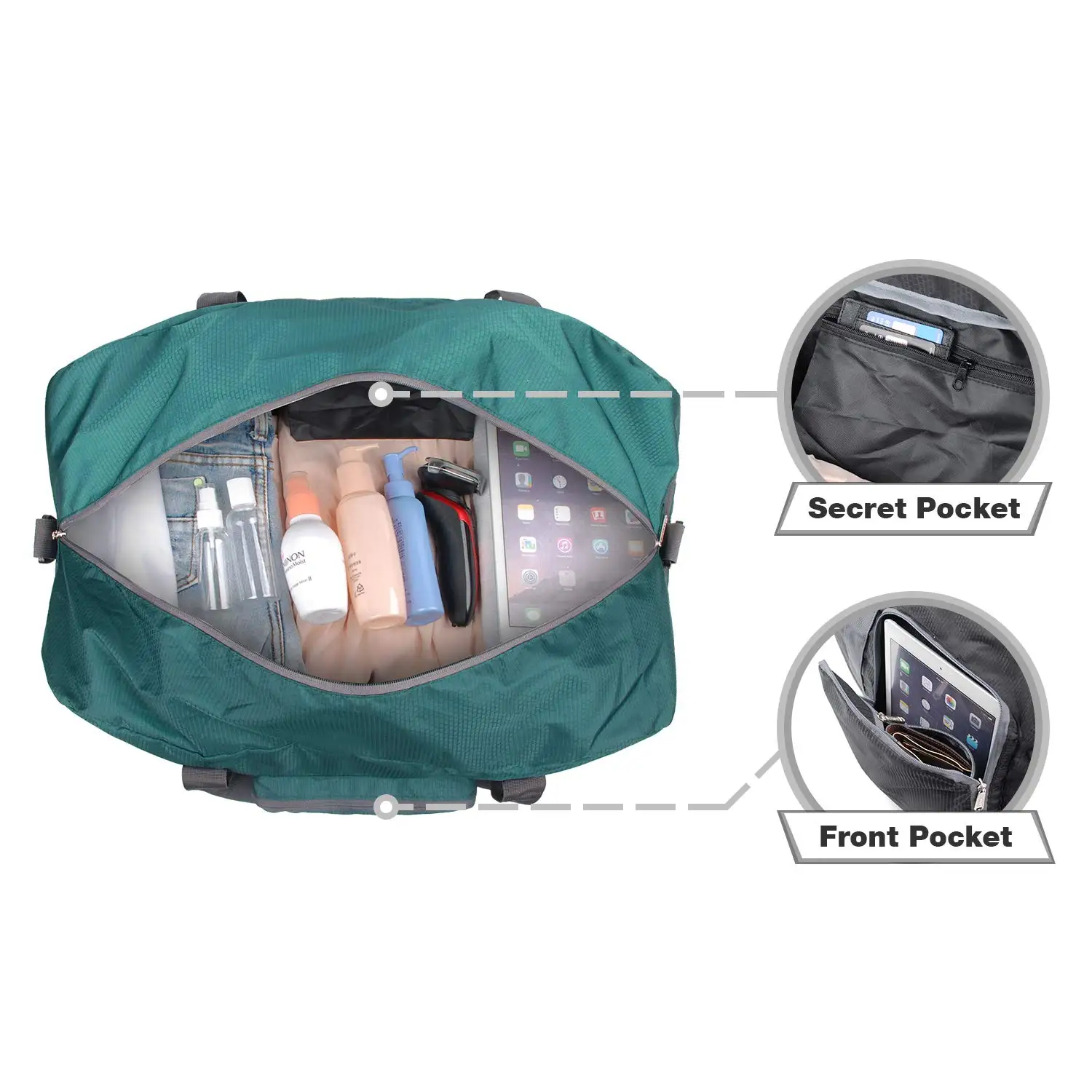 Foldable Duffle Bag 60L for Travel Gym Sports Lightweight Luggage Duffel  Bag