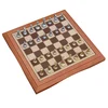 High quality outdoor Wooden and leather board handmade cheap magnetic Chess set
