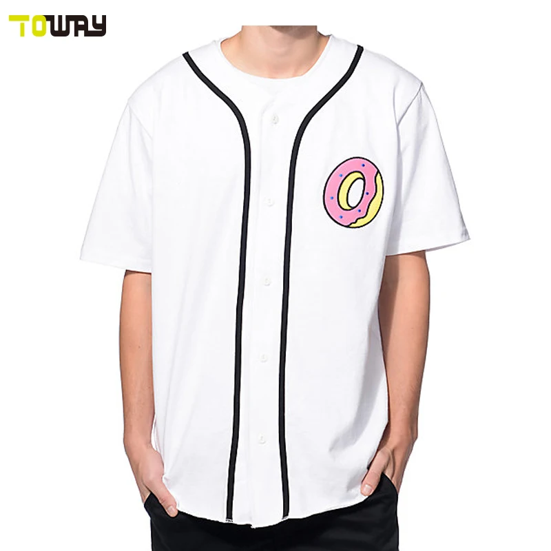 blank button down baseball jersey