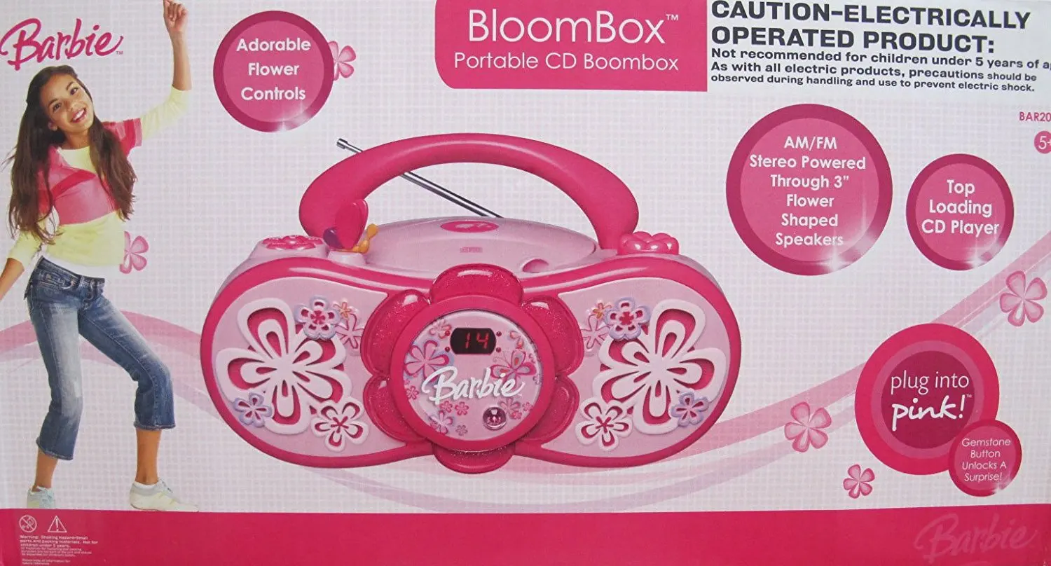 pink barbie cd player