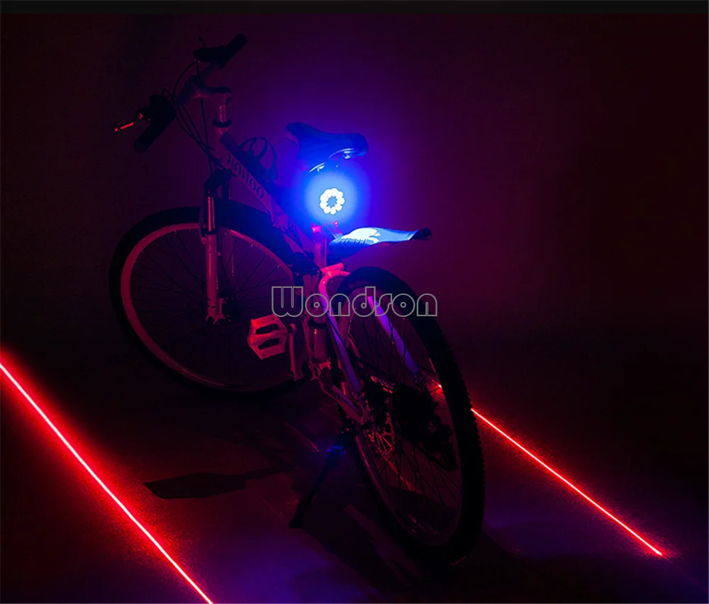 Red Blue White Safety Waterproof Flashing Aaa Battery Bike Rear Tail 9