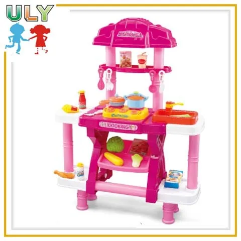 High quality pretend children play cooking set kitchen table toy