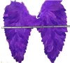 2018 wholesale halloween big feather angel wings for party decorations purple angel feather wings
