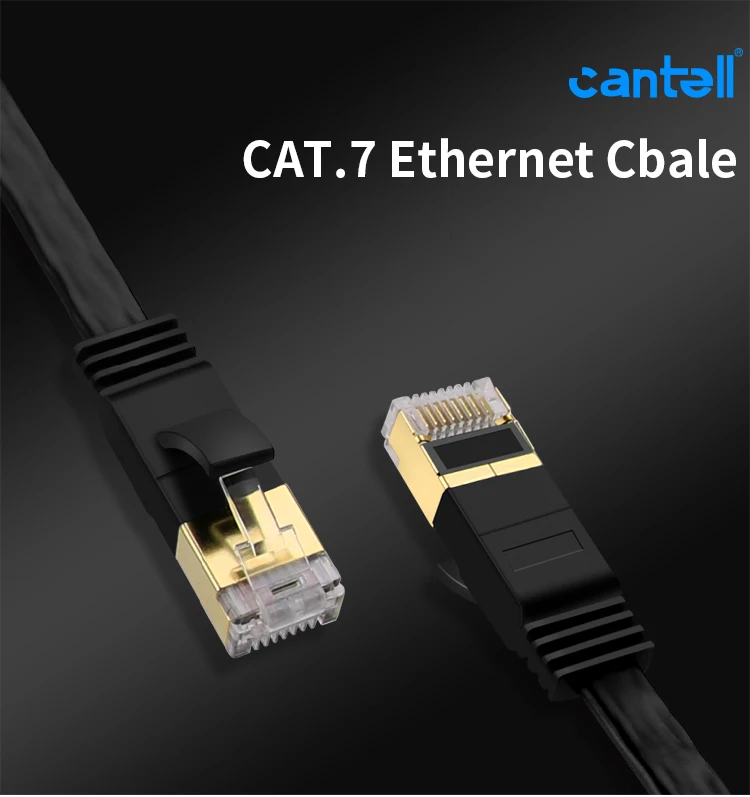 Cantell 2m Cat7 Patch Cable Shielded Flat Network Lan Cable Cat7 Cable Buy Cat 7