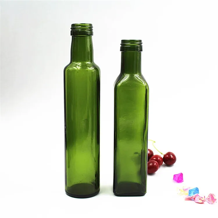 250ml500ml750ml1000ml Dark Green Olive Oil Glass Bottle Buy High Quality Square Shape Glass 8777