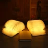 hot new design wooden book lamp tyvek paper folding led book light 145*110*25mm