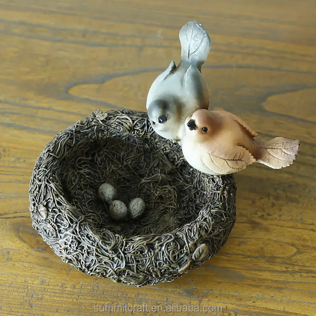 wholesale rustic home decor resin artificil bird nest