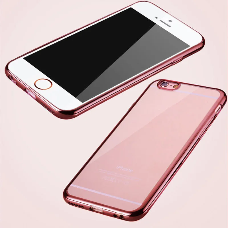 Plating Cover Soft Back shell for iphone 8/8plus TPU Luxury soft & thin in stock