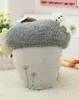 Wholesale OEM Soft High Quality stuffed Plush pine tree cone pillow/cushion/bolster toy with small baby bear decoration