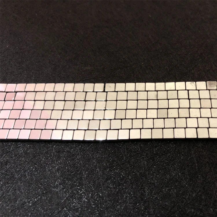 8 Mm Cubo Suqare Facetado colorido metálico recubierto Hematites piedra espaciador granos 15/"