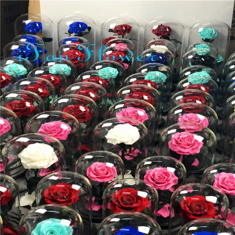 Japan Factory Flower Rose Proof Of Love Preserved Rose Flower In Glass