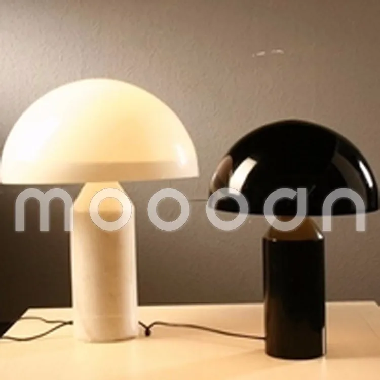 Modern Blow Milk White Glass Mushroom Energy Saving Led Desk Lamp for Hotel Made in China