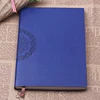 Fashion design wholesale soft cover leather Notebook with Embossed Logo office note book