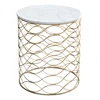 Small Round Modern Creative MDF Marble Veneer Top Coffee Side Table
