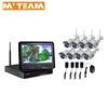 China wireless CCTV nvr Kits lcd monitor cctv 4 channel system with HD LCD