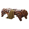 Bedroom Furniture Stylish Solid Wood Leather Bed End Stool Bench