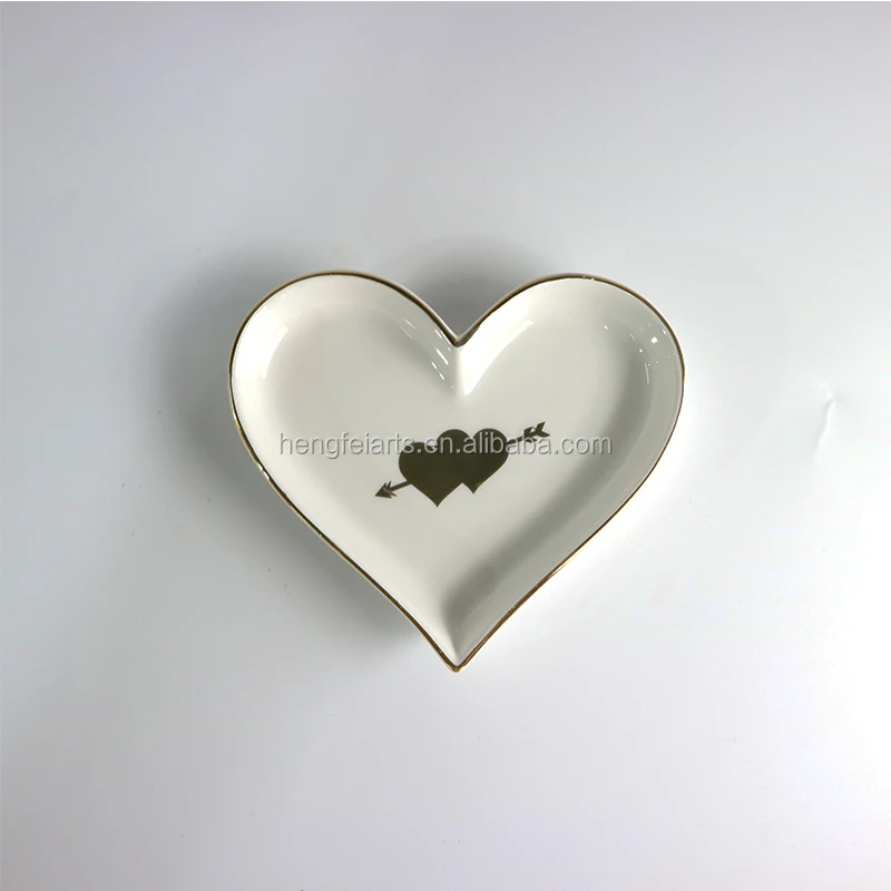 Wholesale Wedding Plates Heart Shape Decoration Custom Ceramic Dishes