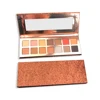 Professional 14 colors gold fashion shine pressed powder compact eyeshadow palette