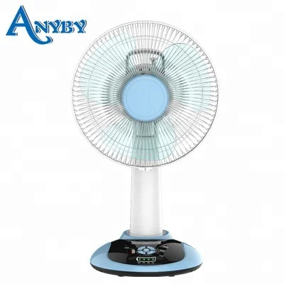 12inch AC/DC factory Emergency rechargeable electric table fan with USB and LED light