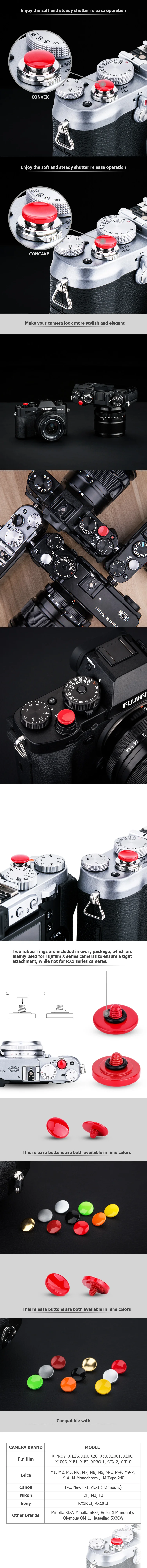 Jjc New Products Srb B10dgd Brass Soft Shutter Release Button For Canon F 1 New F 1 Ae 1 Fd Mount Nik Df M2 F3 Etc Buy Shutter Release Button Camera Soft Button For Canon F 1 New F 1 Ae 1 Fd Mount Soft Shutter Release Button
