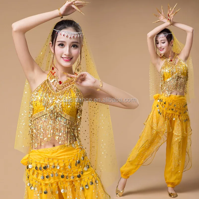 Guiran Costume Robe Danse du Ventre pour Femmes Filles Carnaval Vêtements De Indienne 