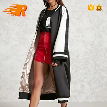 satin longline jacket