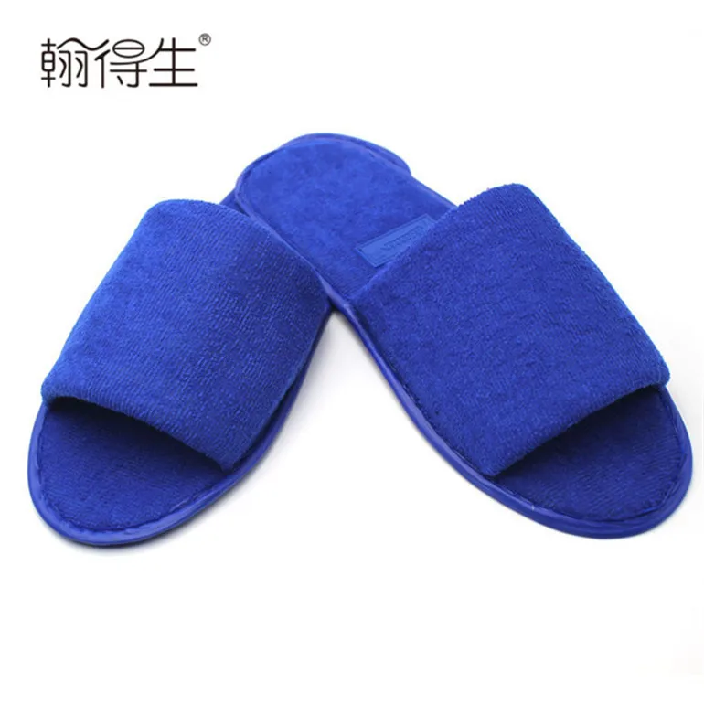 Super soft and comfortable open toe indoor slippers for hotel