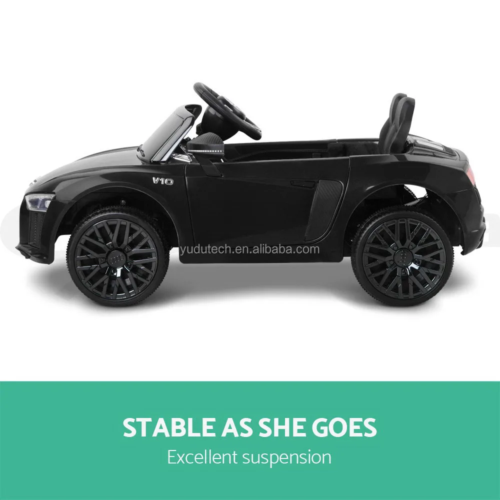 Black Kids Ride On Car Licensed Audi R8 Battery Electric Toy Sport