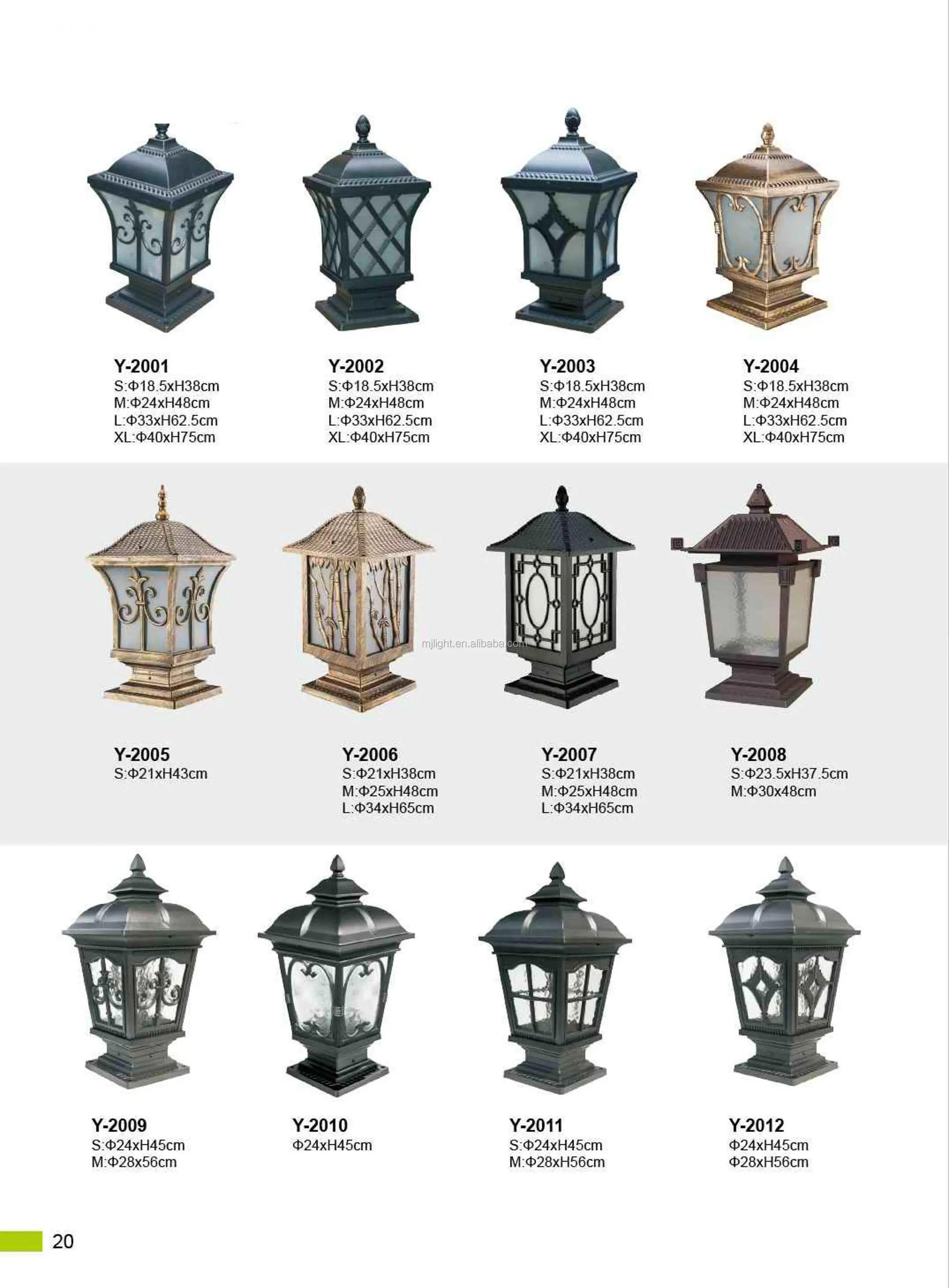 Exterior Antique Led Gate Fence Post Lamp Garden Pillar Light Buy