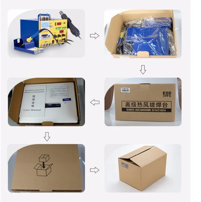 2018 new design T12-11 Hot Air SMD Soldering station Quick Heating Rework Station online