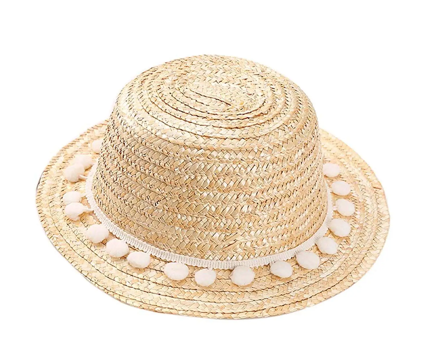 Gentle Meow Baby Girl Hat Sun Hat Summer Beach Hats Girls Big Hat 3-8 Year Old Pink