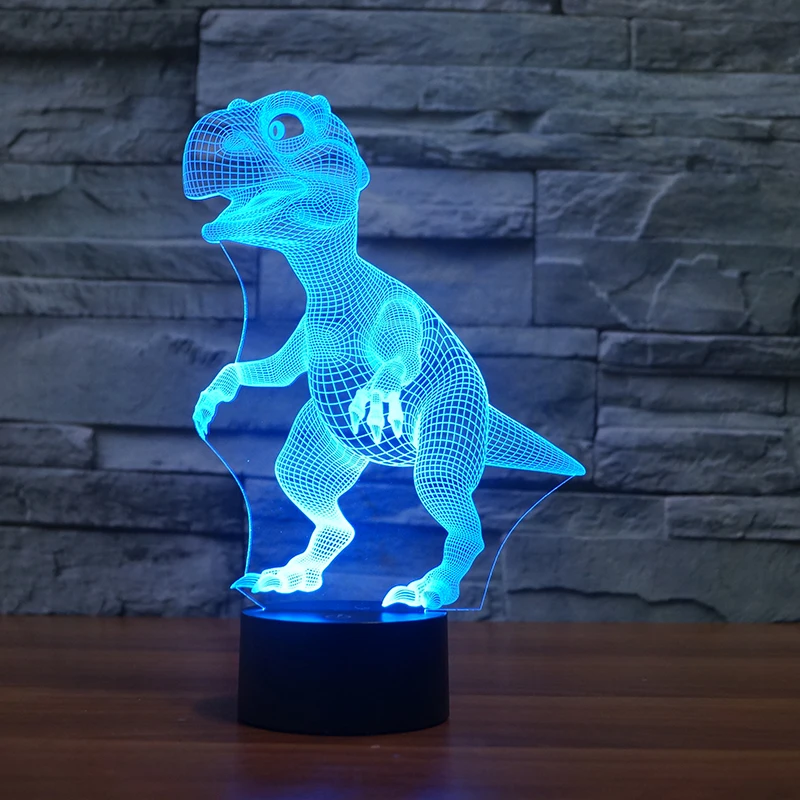FS-3197 Novelty dinosaur Night Light 3D Lamp Luminaria Gadget LED Lighting Legoe Home Decor Bedside Nightlight Child Boys
