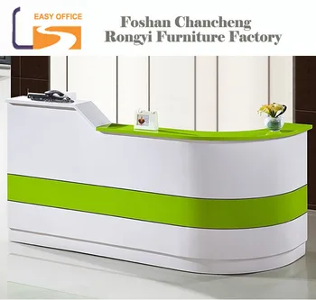 New Arrival Wooden White Lacquer Finish Modern Reception Desk