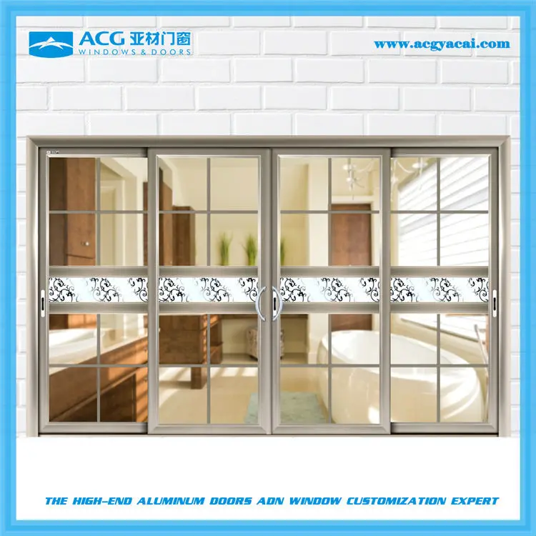 Low Price Lightweight Glass Grid Design Sliding Doors Yc080 Buy Grid