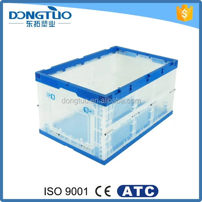 Transparent Ventilated Folding Stackable Turnover Box Foldable Storage ...