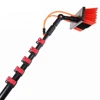 Telescopic windows cleaning kit with high rise building glass cleaning brush