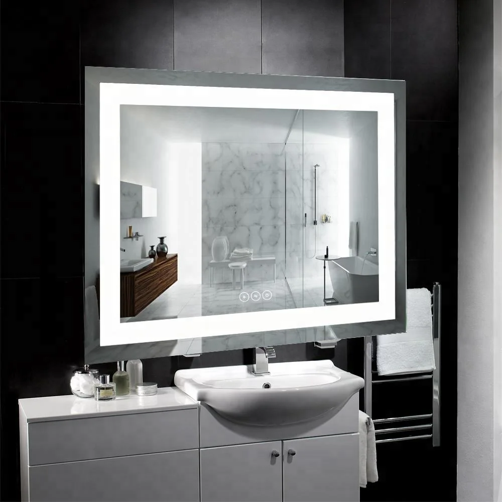 Newest arrive large wall mirror with led lights
