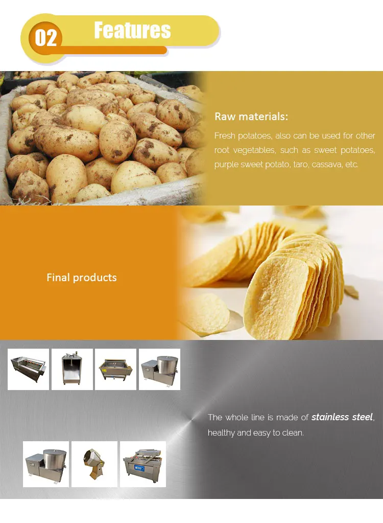 Automatic Small Scale Potato Chip Maker Machine Potato Chips Making