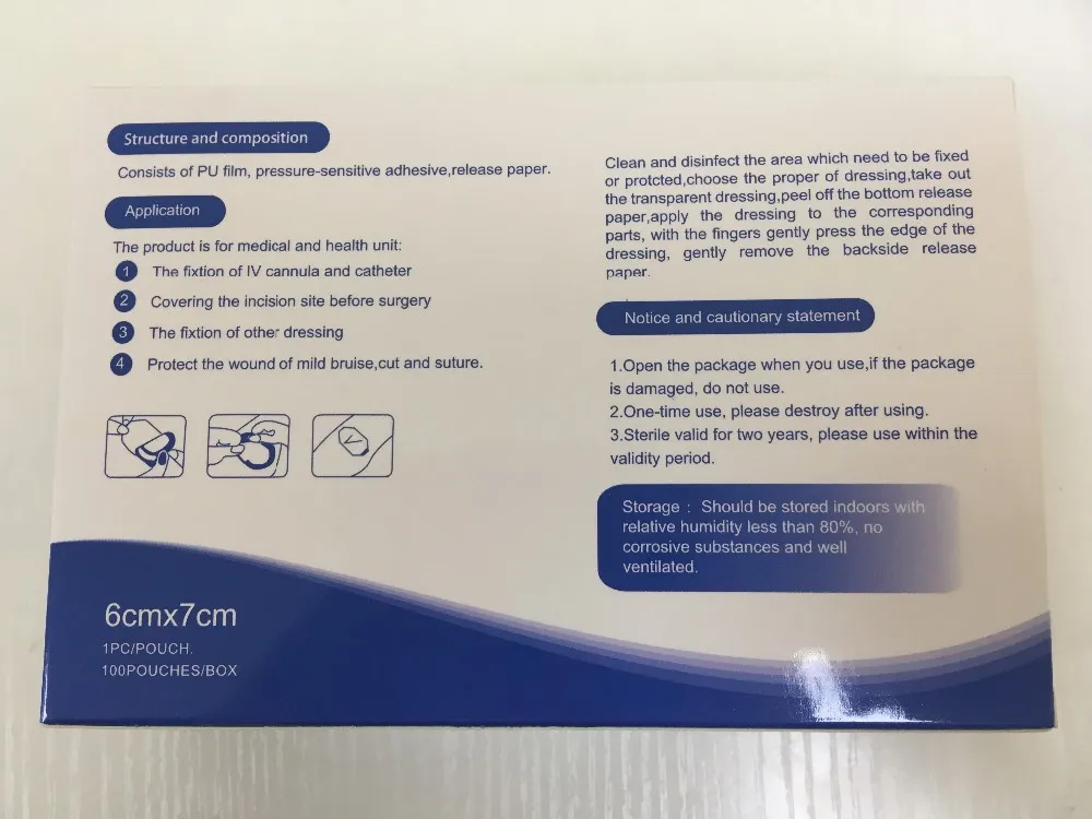 Free sample hypoallergenic iv dressing from factory