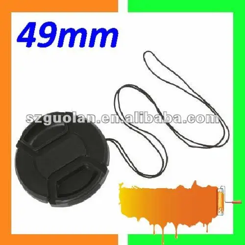 Universal DSLR Camera Lens Cap With Cord For All 49mm Front Lens Cover