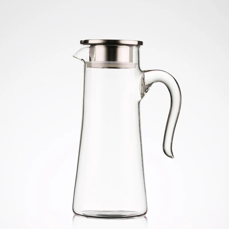 Heat Resistant Dripfree Water Carafe With Stainless Steel Flow Lid