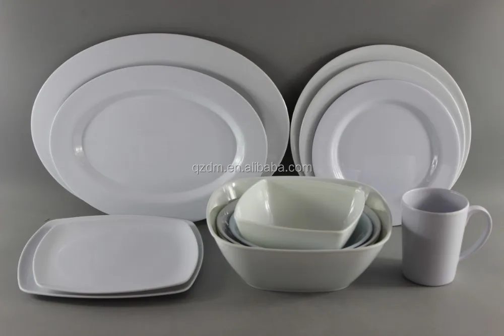 Blank White Melamine Dinner Set A1 Or A5