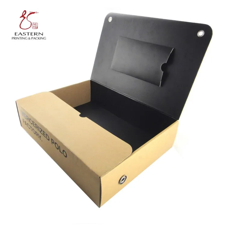Brown Luxury Kraft Paperboard Box Packaging For Apparel / Brown Folding
