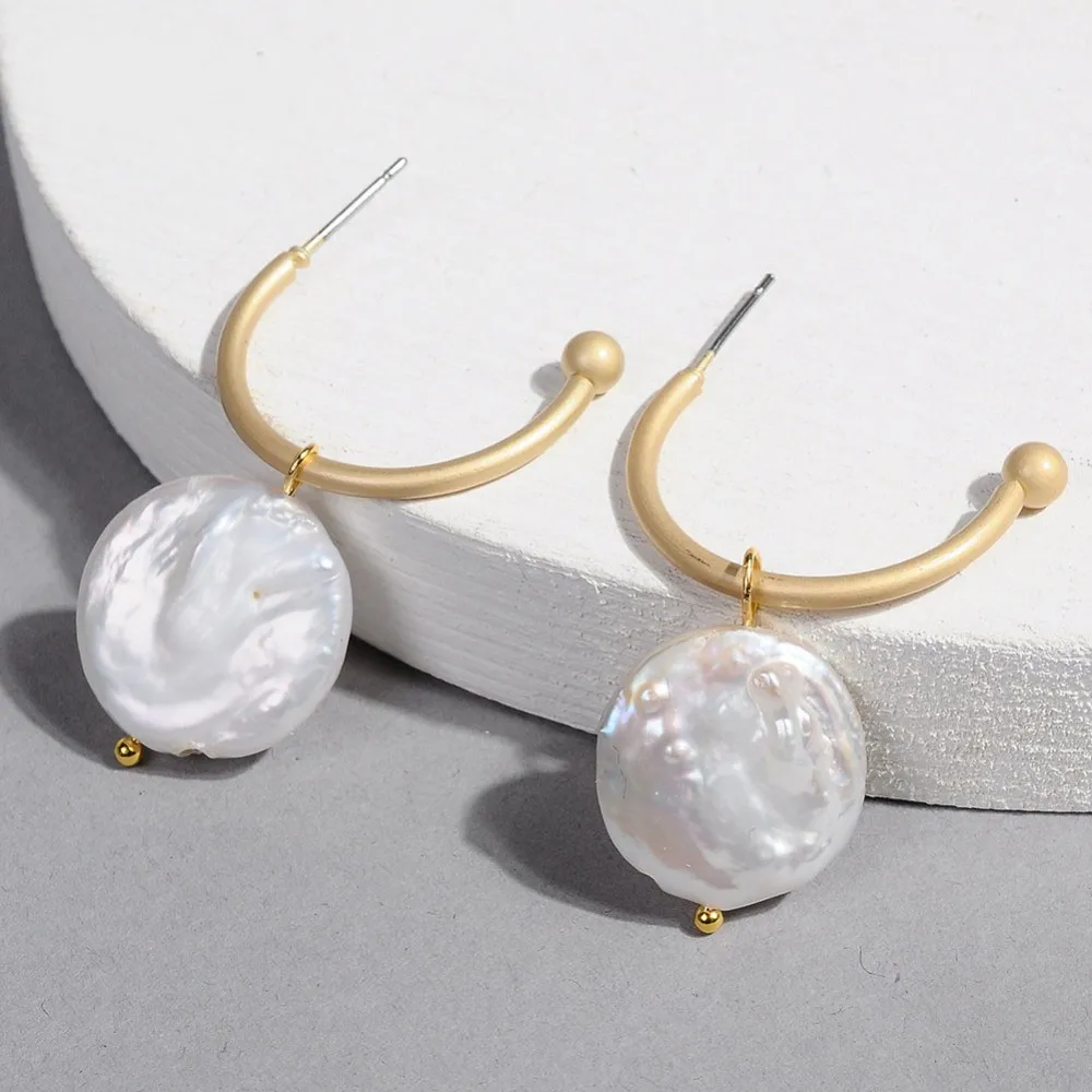 Ins Style Pearl Earrings Natural Pearl Alloy Earrings Jewelry Factory ...